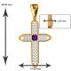 Amethyst American Diamond Christ Pendant