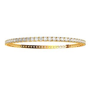 Oval Holo Single Line Diamond Bangle