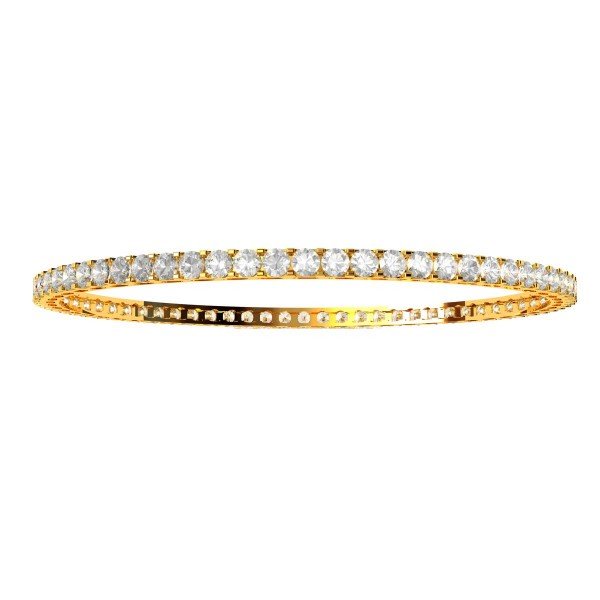 Oval Holo Single Line Diamond Bangle Oval Holo Single Line Diamond Bangle
