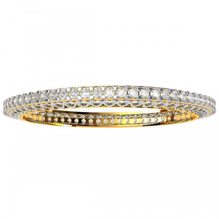 Single Line Solitaire Bangle