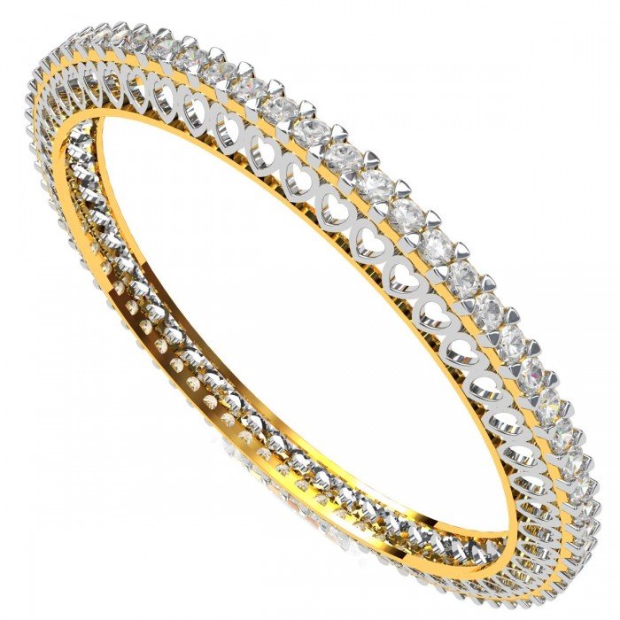 Single Line Solitaire Bangle