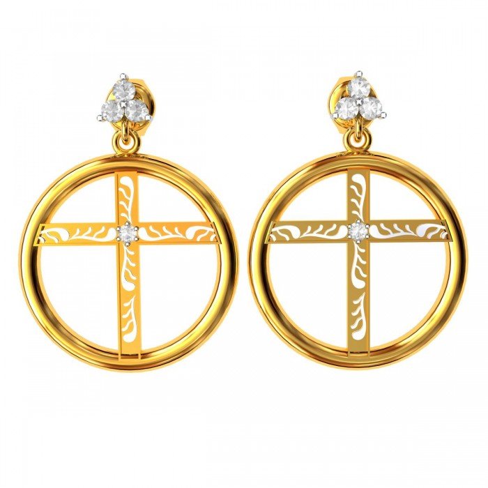 Round Christ Earring