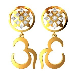 Om Dangling Earring