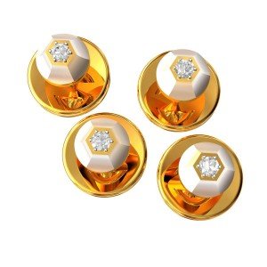 Single American Diamond Kurta Button