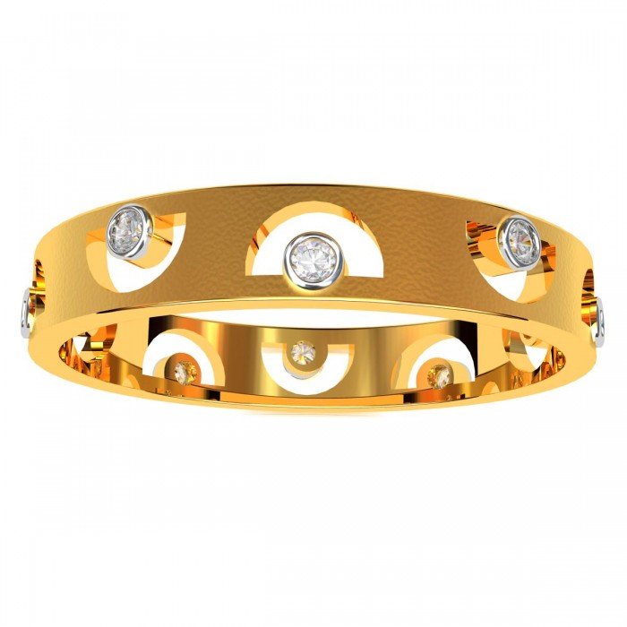 Gold American Diamond Band Rings