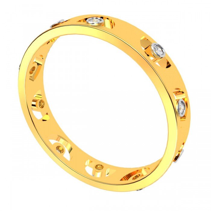 Gold American Diamond Band Rings