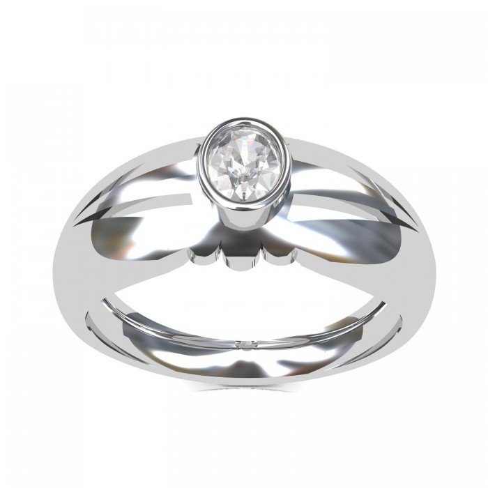 White Gold Solitaire Ring