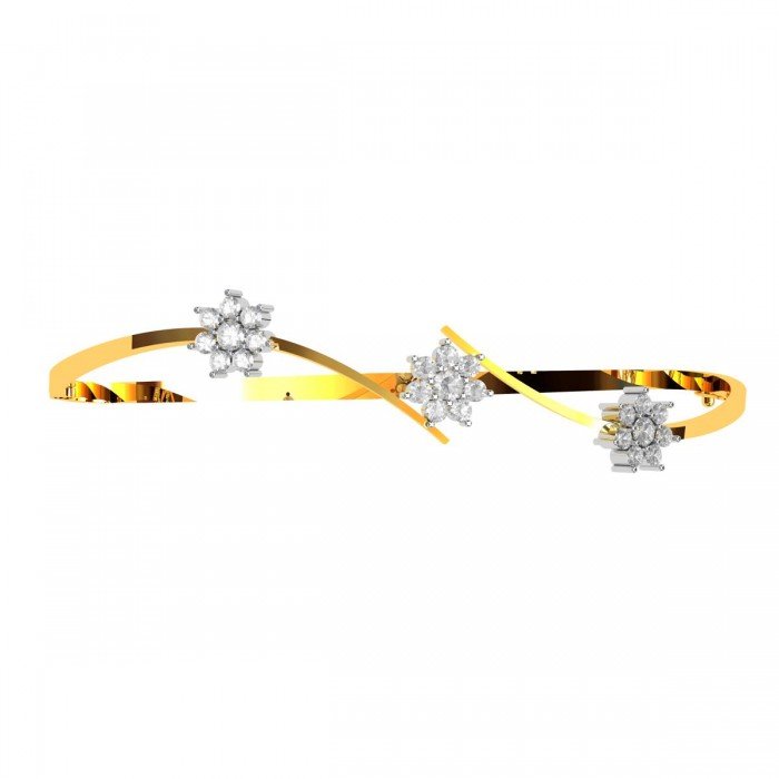 Cluster Diamond Cross Bracelet