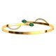 Green Emerald with Diamond Bracelet