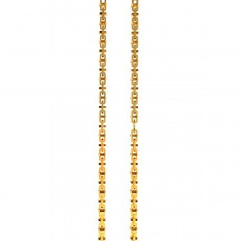 Rectangle Round Gold Chain