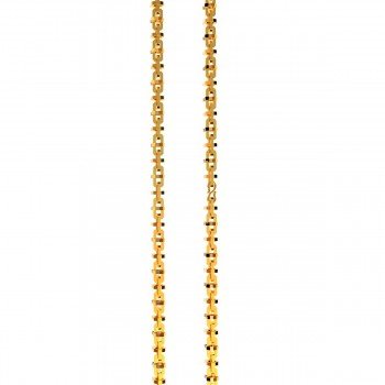 Rectangle Round Gold Chain