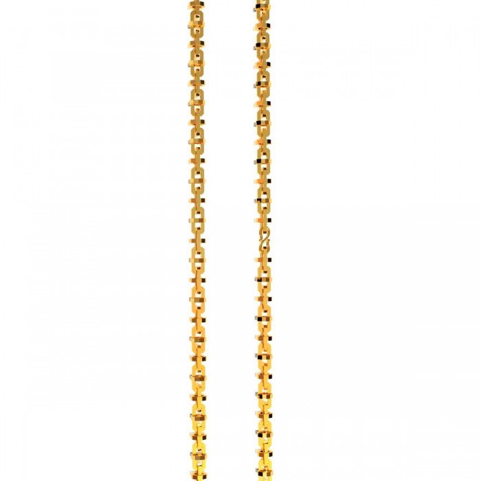 Rectangle Round Gold Chain