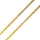 Rectangle Round Gold Chain