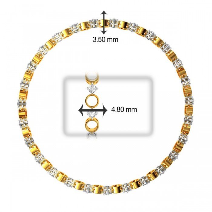 Round Diamond Bangle