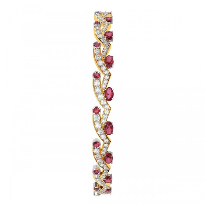 Pink Tourmaline American Diamond Bangle