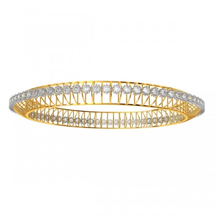 Solitaire Diamond Single Line Bangle