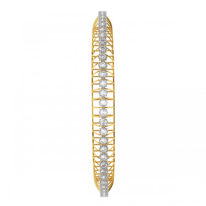 Solitaire Diamond Single Line Bangle