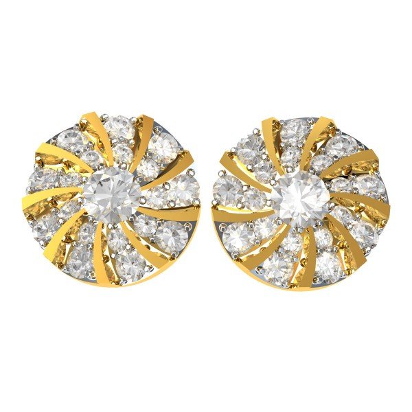 Small American Diamond Cluster Earring Small American Diamond Cluster Earring