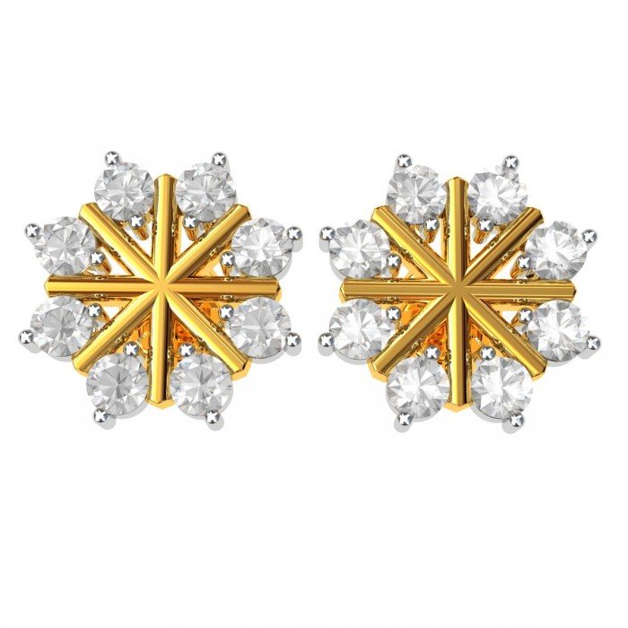 Cluster American Diamond Stud Earring