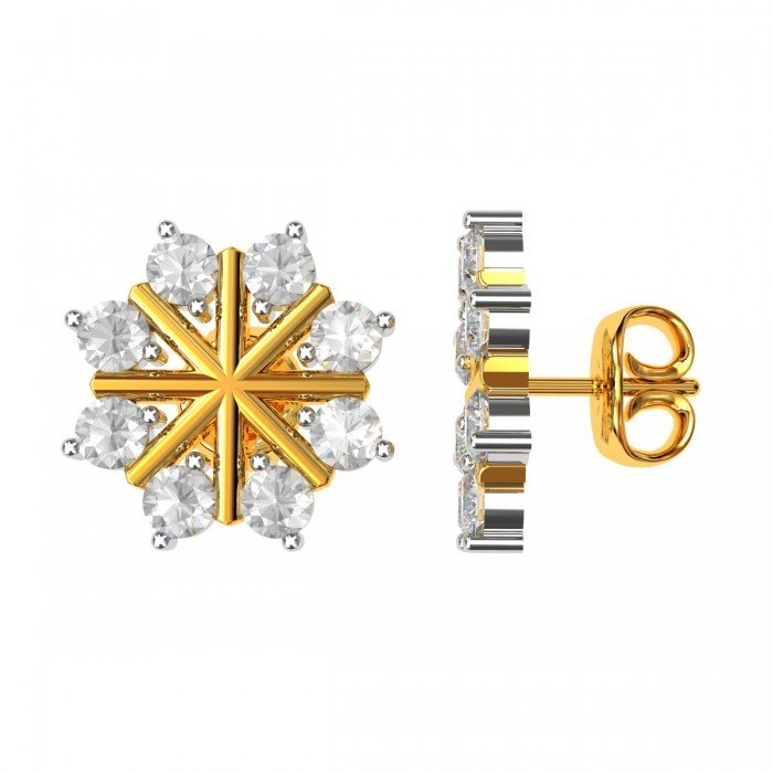 Cluster American Diamond Stud Earring