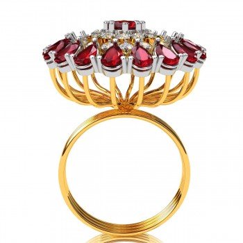 Cocktail Garnet Ring