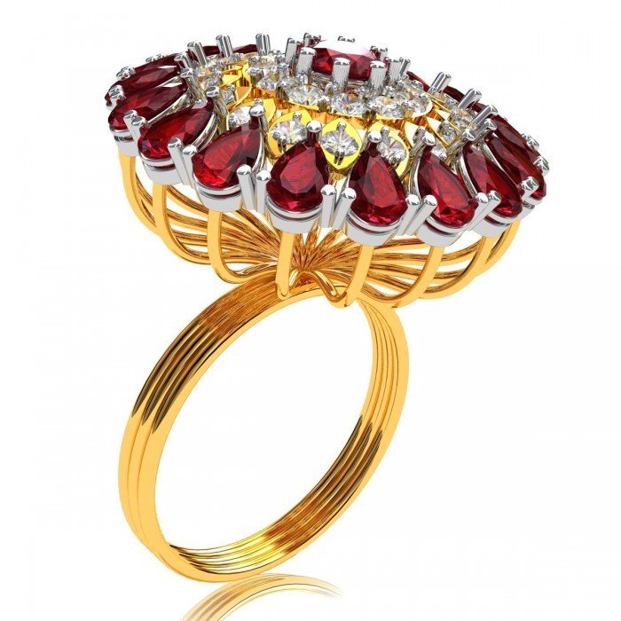 Cocktail Garnet Ring