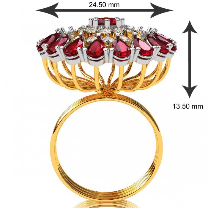 Cocktail Garnet Ring