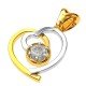 Designer Heart Solitaire Pendent