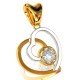 Designer Heart Solitaire Pendent