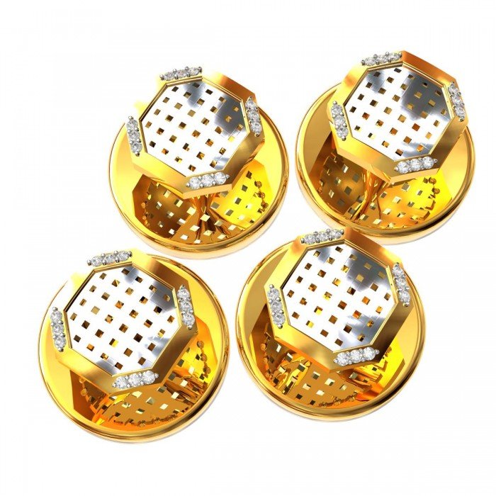 Sieve Octagon American Diamond Buttons