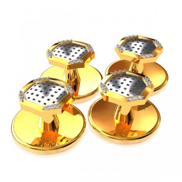 Sieve Octagon American Diamond Buttons