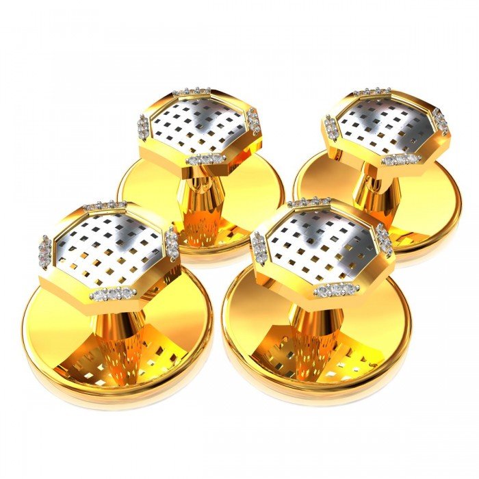 Sieve Octagon American Diamond Buttons