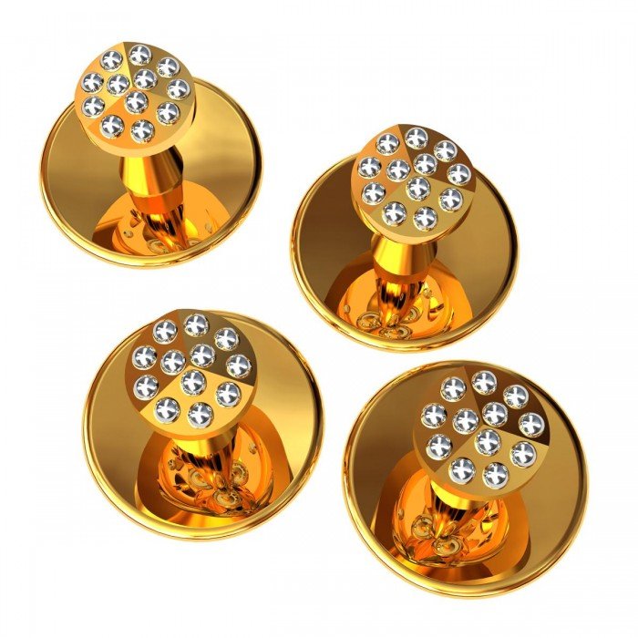 Rhodium Ball Buttons