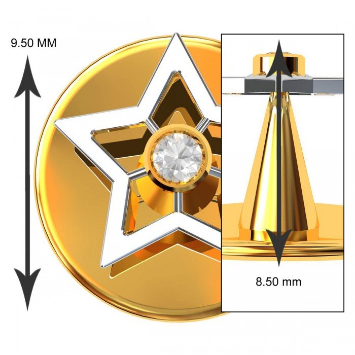 American Diamond Star Buttons