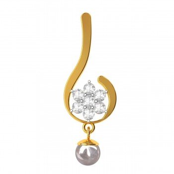 American Diamond Pearl Drop Pendent