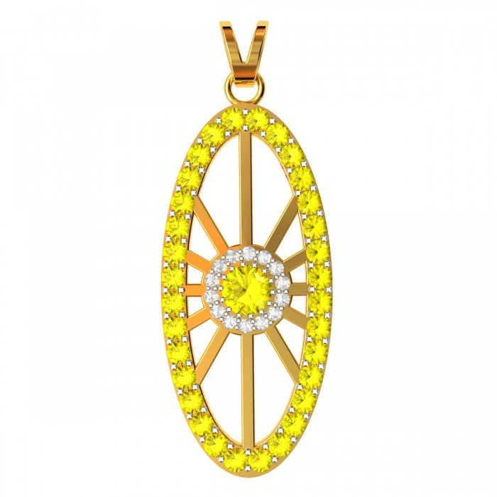 Citrine Pendant Gold