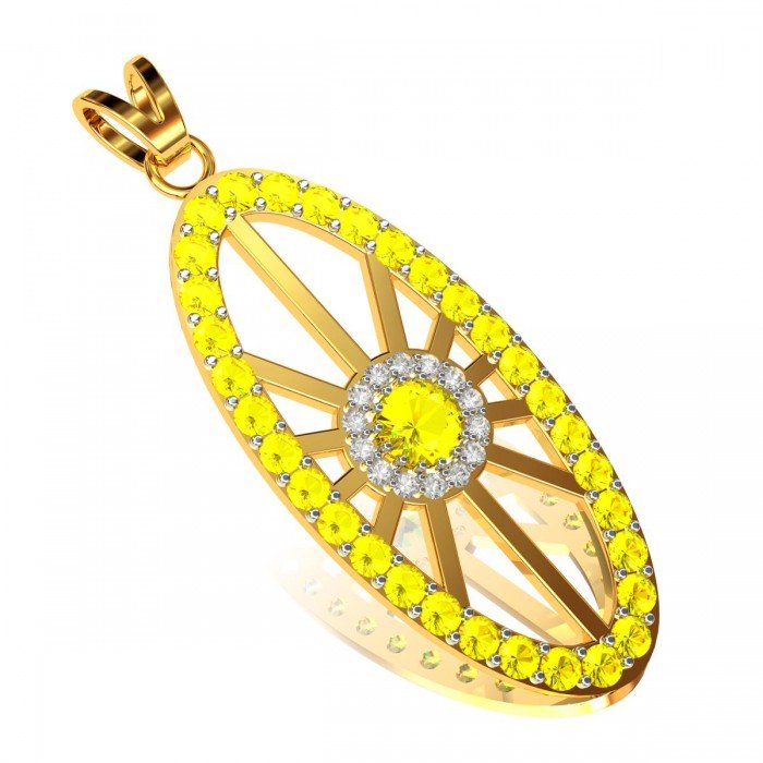 Citrine Pendant Gold