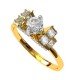 Gold Solitaire American Diamond Ring