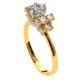 Gold Solitaire American Diamond Ring