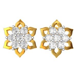 American Diamond Cluster Stud Earrings