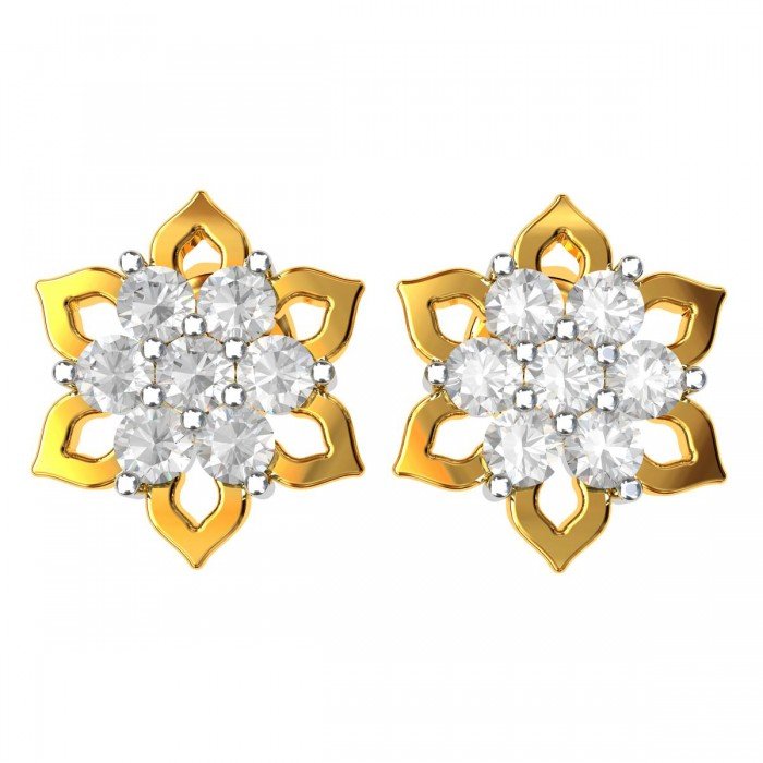 American Diamond Cluster Stud Earrings