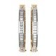 American Diamond Baguette Hoop Earring