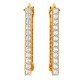 American Diamond Hoop Square Earring