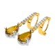 Citrine Drop American Diamond Earring