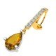 Citrine Drop American Diamond Earring