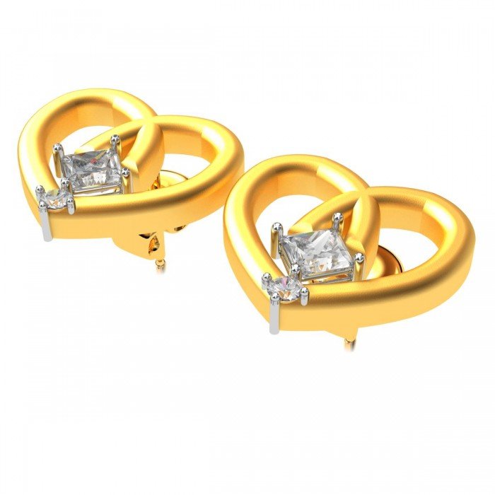 Princess Cut American Diamond Earring