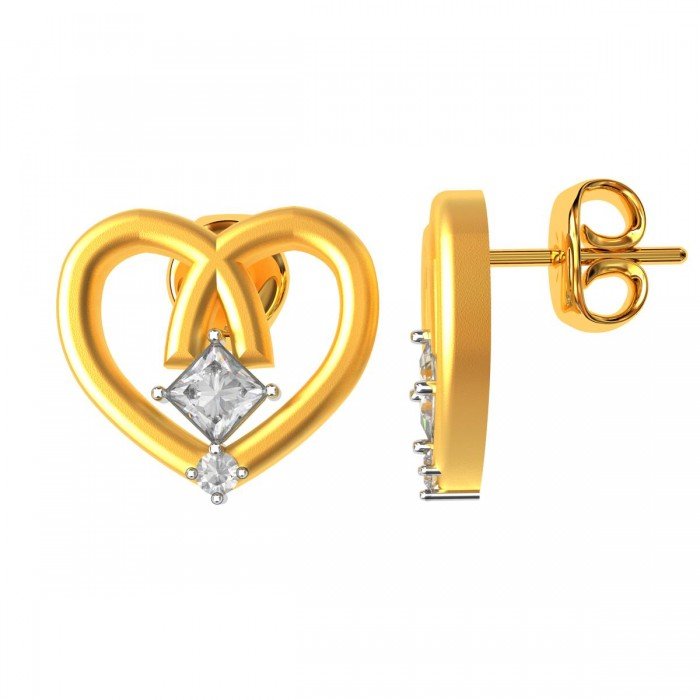 Princess Cut American Diamond Earring