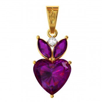 Amethyst Heart Pendant