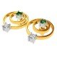 American Diamond Emerald Circular Earring