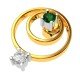 American Diamond Emerald Circular Earring